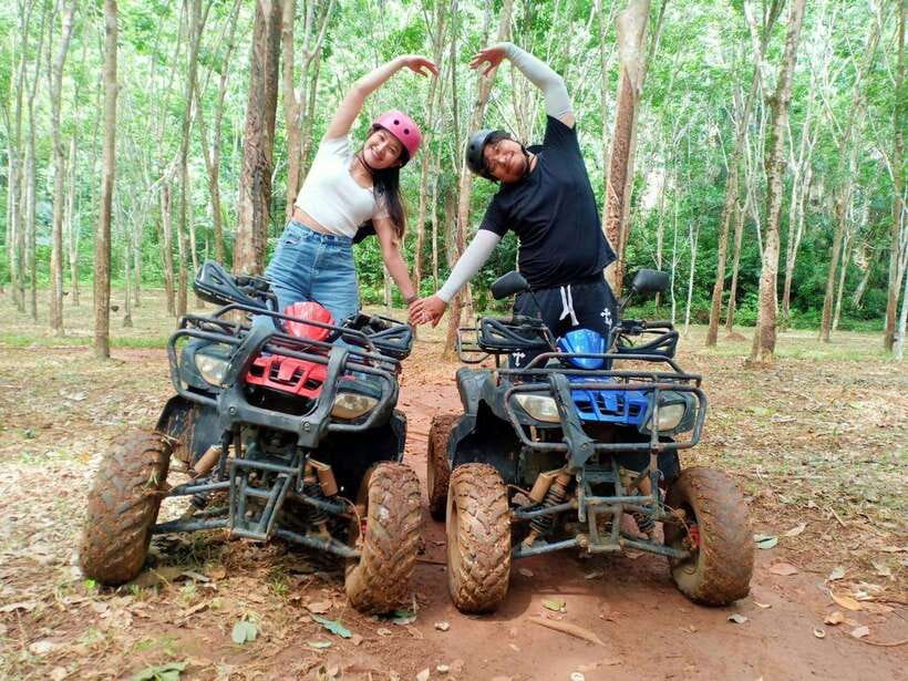 Krabi: Saitai Mountain Tail ATV Adventure - Following the dirt trails through plantations