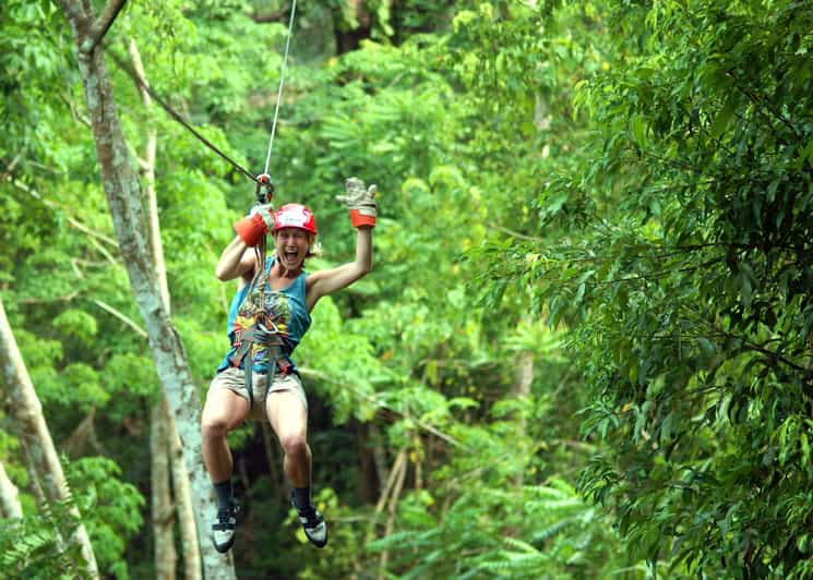 Krabi: Zipline, ATV & Top Rope Climbing Experience - Flying through Krabi’s rainforest canopy