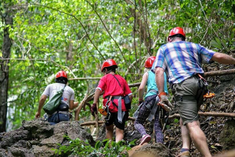Krabi: Ziplining with Abseiling and Rock Climbing Options - What happens during Zone A
