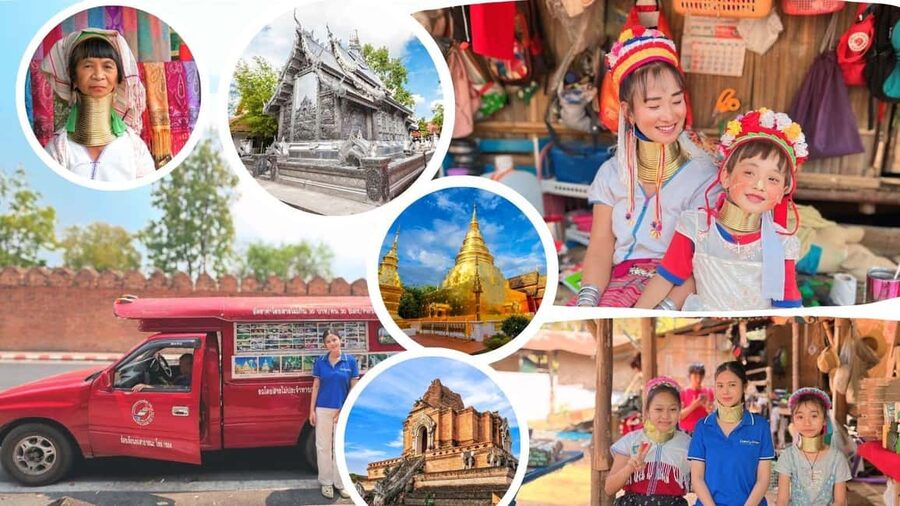 Long Neck Village, Silver Temple & Chiang Mai Top Sites - Wat Chedi Luang and the great ruined stupa
