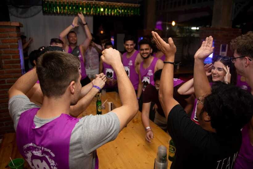 Mad Monkey Bangkok Pub Crawl - Finishing at Bucket Bar after midnight