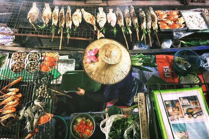 One Day Bangkok Everything - Mae Klong Railway Market and the approaching train