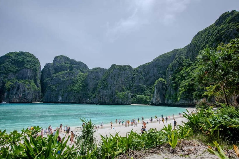 Phi Phi: 7 Island Longtail Boat Snorkeling Tour with Sunset - Bamboo Island for sand, swimming, and downtime
