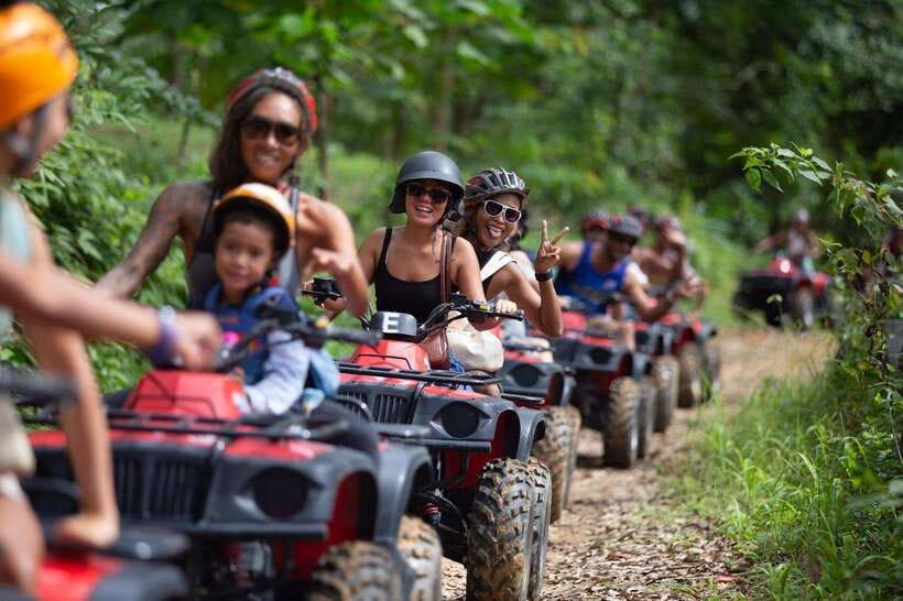 Phuket: Big Buddha Viewpoint ATV Tour and Zipline Adventure - Ziplining Above the Trees