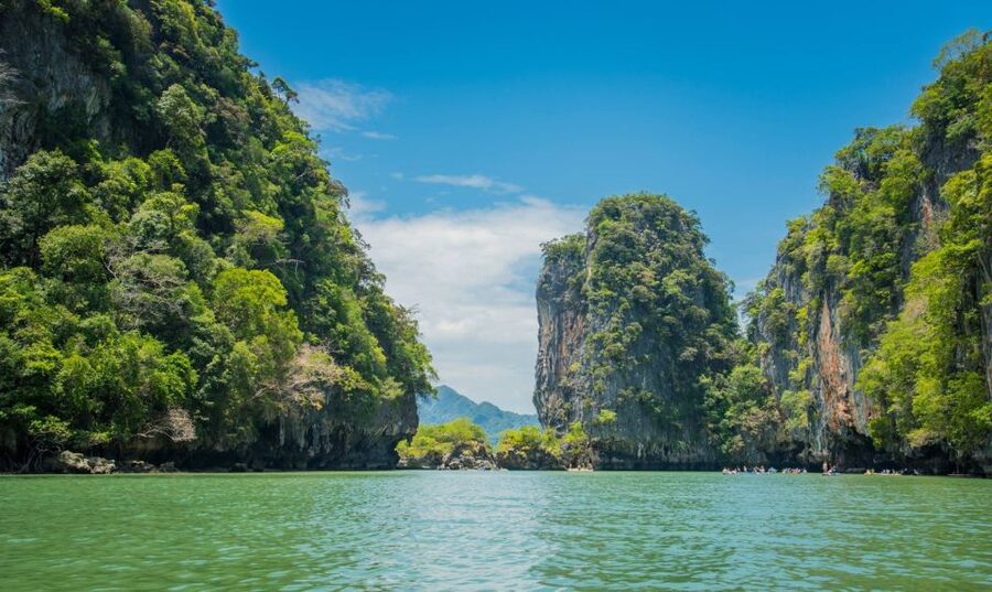 Phuket: James Bond Island Longtail Boat and Sea Canoe Tour - Longtail boat through Ao Phang Nga National Park
