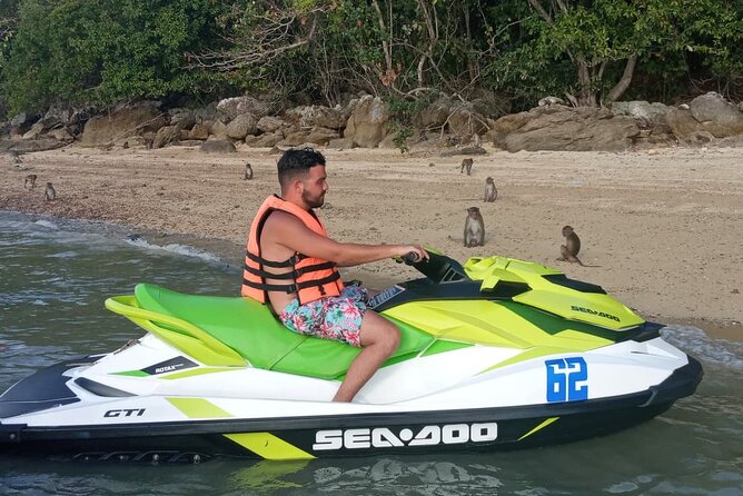 Phuket Jet Ski Tour to 5-8 Islands with Pickup and Transfer - Monkey Beach and the changing island route