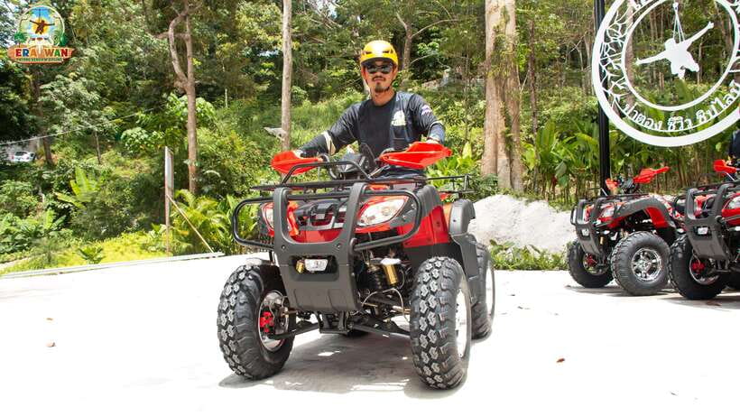 Phuket: Zipline Adventure Ocean Views in Patong & Transfer - Getting fitted with safety equipment
