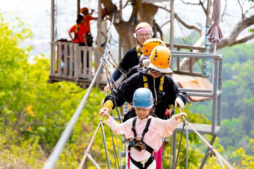 Phuket: Zipline Flying Higher than a Hawk with ATV Option - Getting fitted for the zipline course