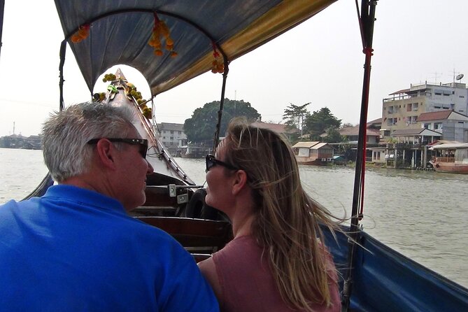 PRIVATE Ayutthaya + SUNSET Boat Tour + Light up The NIGHT - The long-tail boat around the ruined city