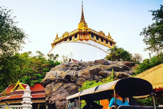 Private Bangkok Tuk Tuk Sunset Long-tail Night Lights - Golden Mount and the last light of day