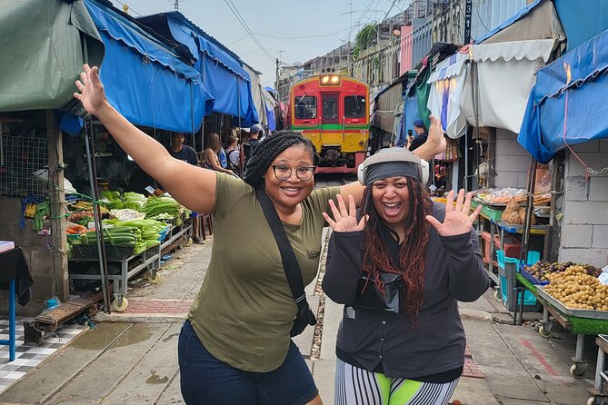 Private Tour to Maeklong Railway Market and Floating Market - Coconut ice cream, mango sticky rice, and market food