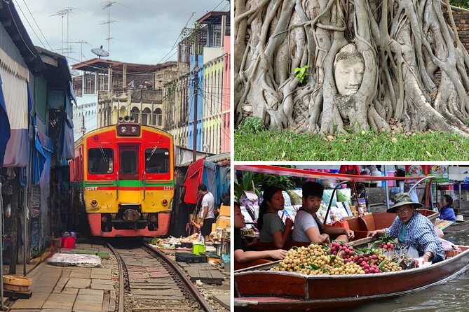 Private Tour to Railway Market Floating Market and Ayutthaya - Three famous Thai sights in one long day