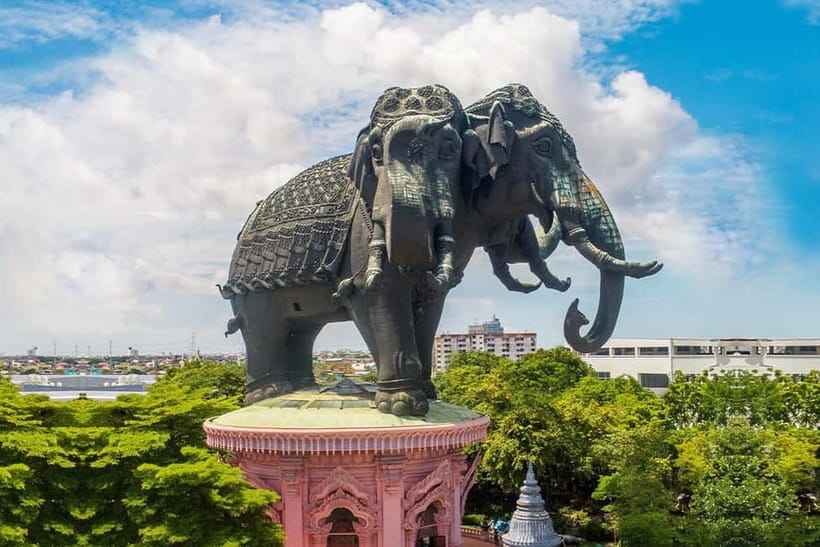 Samut Prakan: The Erawan Museum Admission Ticket (NON THAI) - Looking up at the three-headed Airavata