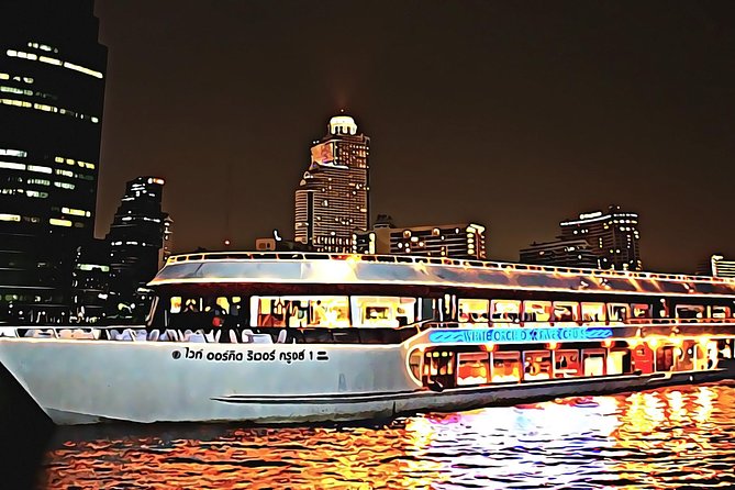 The White Orchid: Chao Phraya Dinner Cruise Experience - Wat Arun and the Grand Palace from the river