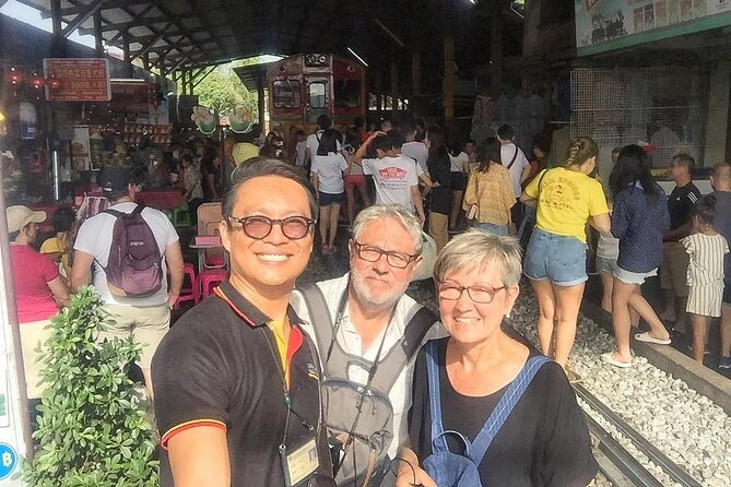 Train & Floating Market Food Adventure + Scenic train ride - Moving by boat at Damnoen Saduak
