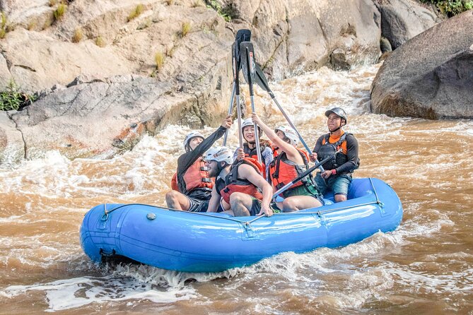Whitewater Rafting Adventure - Getting ready at the 8Adventures base