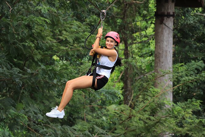 World B+ (Zipline 18 Platforms + Roller + Sky Walk with World Set Menu ) - Abseiling adds control and height