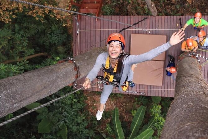 World B+ (Zipline 18 Platforms + Roller + Sky Walk with World Set Menu ) - The roller zipline is the headline attraction