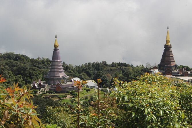 Wow! Doi Inthanon National Park Adventure, Lunch & Entry Included - The twin pagodas near the mountain summit
